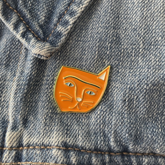 Vincat Van Gogh Enamel Cat Artist Pin