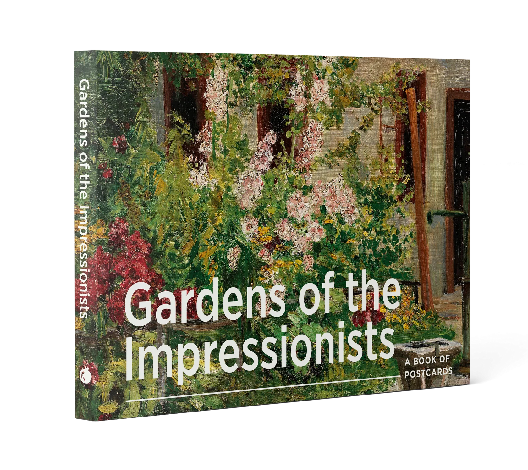 Book of postcards titled 'Gardens of the Impressionists' with a garden scene on the cover.