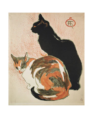 Steinlen, Two Cats, 1894 Print