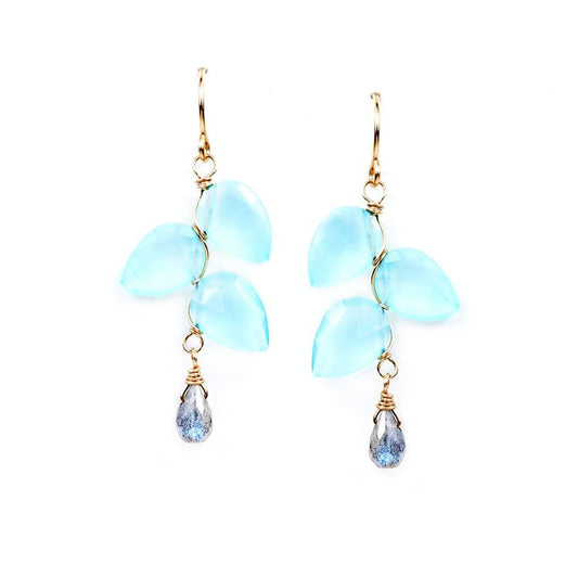 Aqua & Labradorite Petal Drops