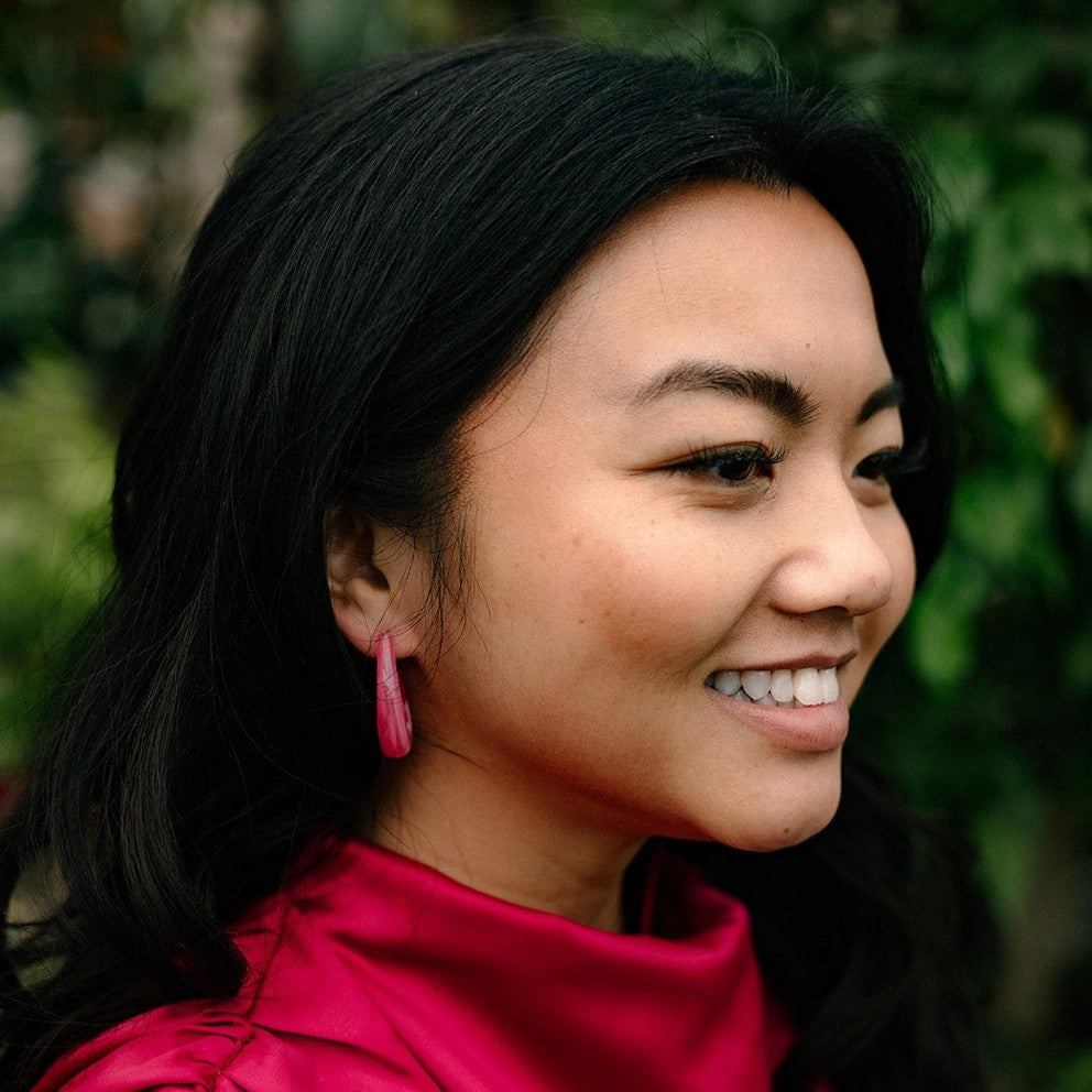 Berry Pink Julie Hoops