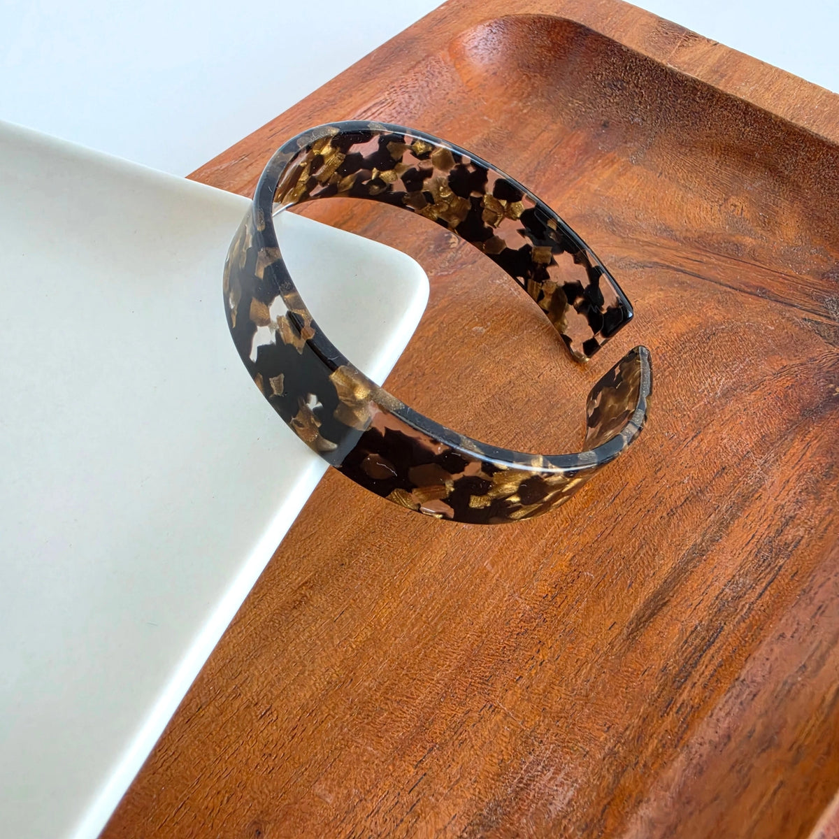 Black and Bronze Brynn Cuff Bracelet