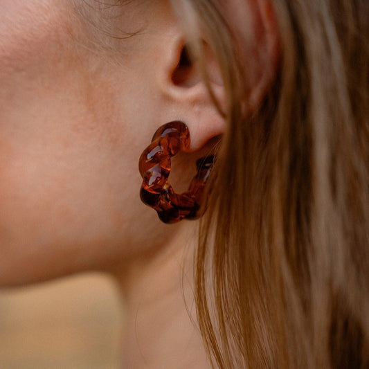 Amber Ramona Hoop Earrings