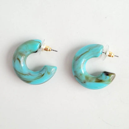 Turquoise Chloe Hoop Earrings