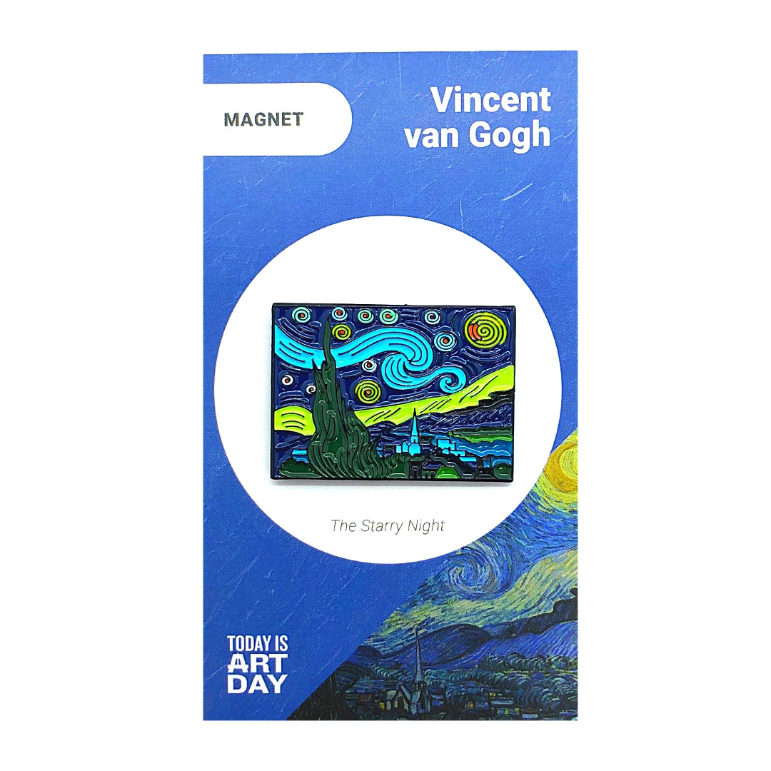 Van Gogh, Starry Night Enamel Magnet