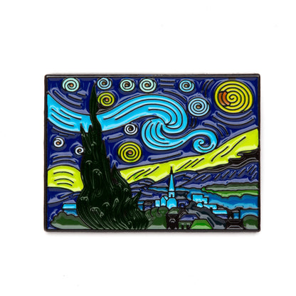 Van Gogh, Starry Night Enamel Magnet