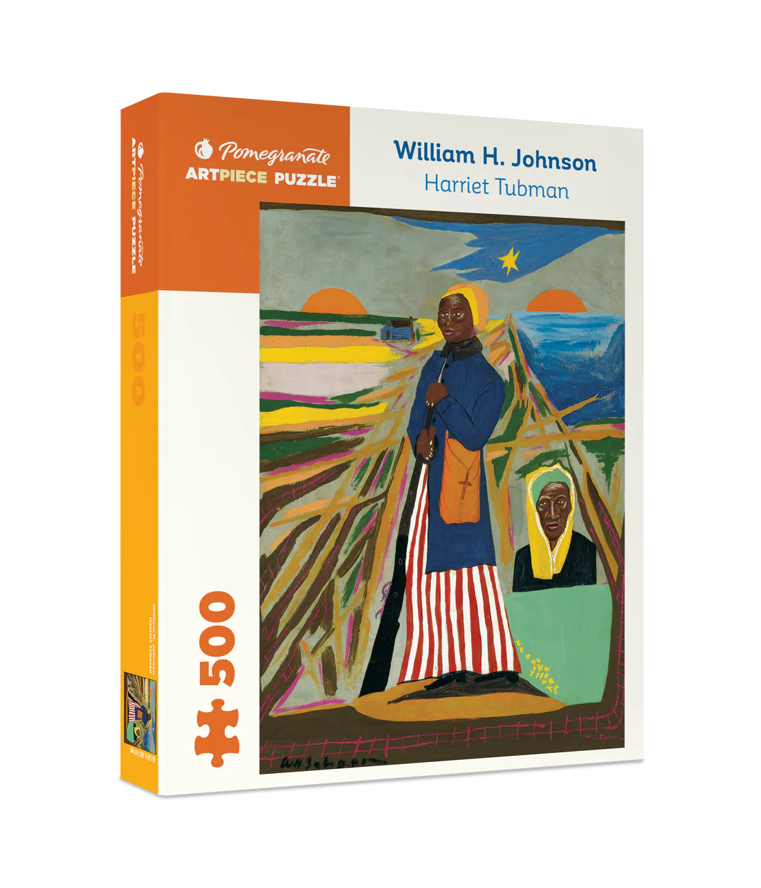 Pomegranate Artpiece Puzzle box featuring a painting of Harriet Tubman by William H. Johnson