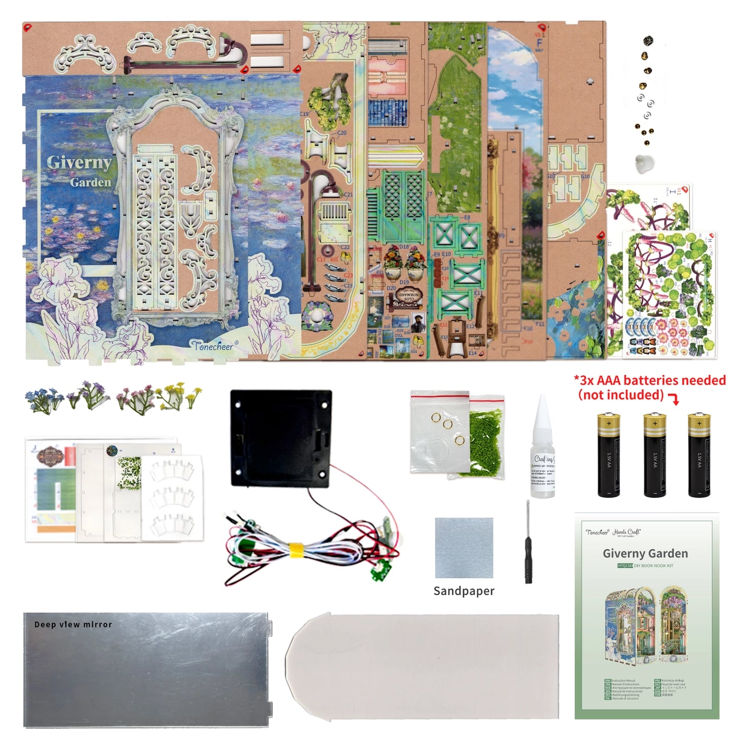 Monet Giverny Garden DIY Book Nook Kit