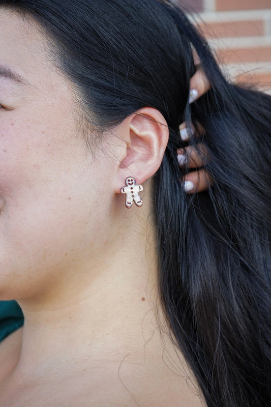 Gingerbread Stud Earrings