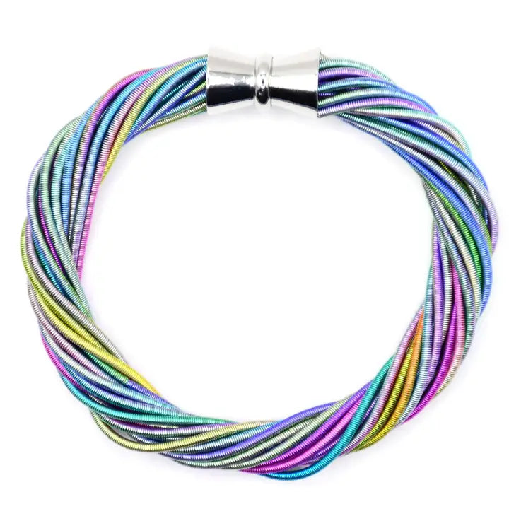 Piano Wire Twist Bracelet