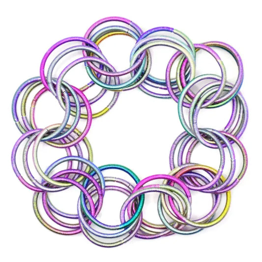 Piano Wire Rainbow Loop Bracelet