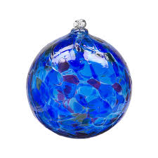 Winter Solstice Glass Calico Ornament