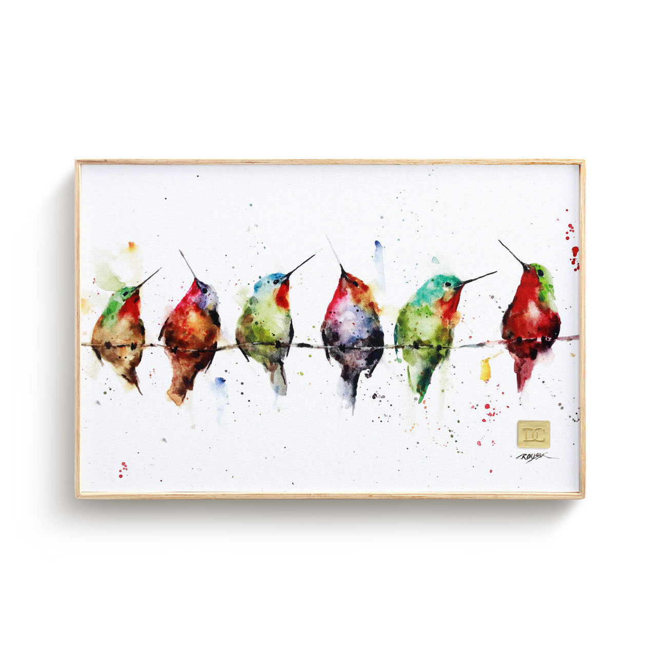 Hummers on A Wire Wall Art