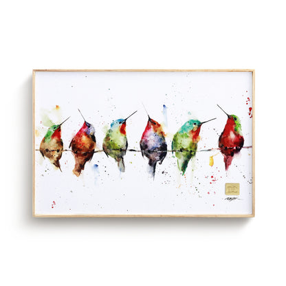 Hummers on A Wire Wall Art