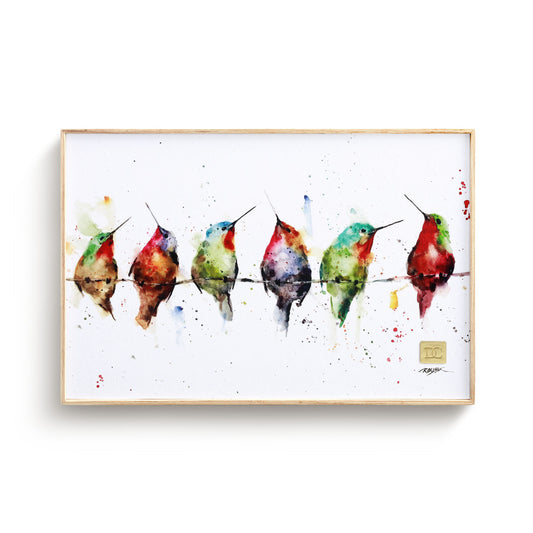 Hummers on A Wire Wall Art