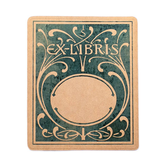 Art Nouveau Vines Bookplate Sticker