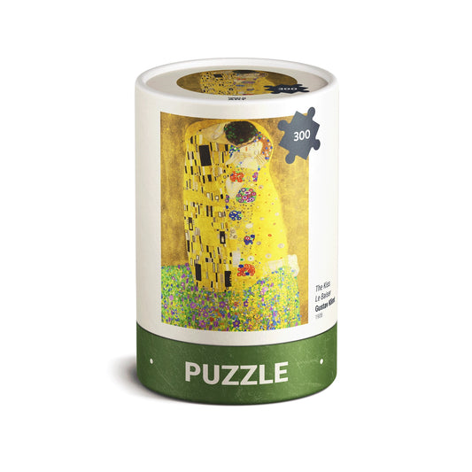 Puzzle box featuring 'The Kiss' by Gustav Klimt on a white background