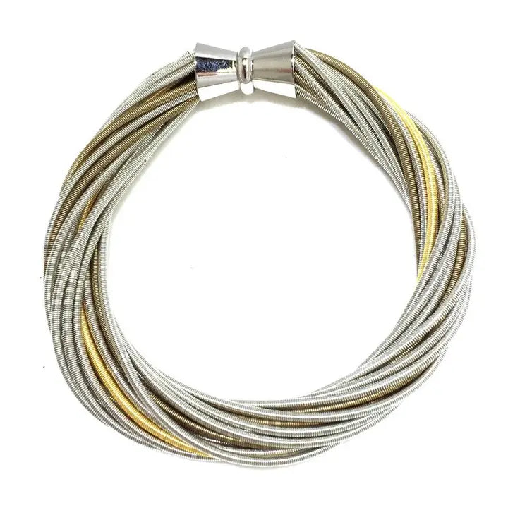 Piano Wire Twist Bracelet