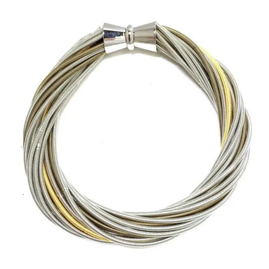 Piano Wire Twist Bracelet