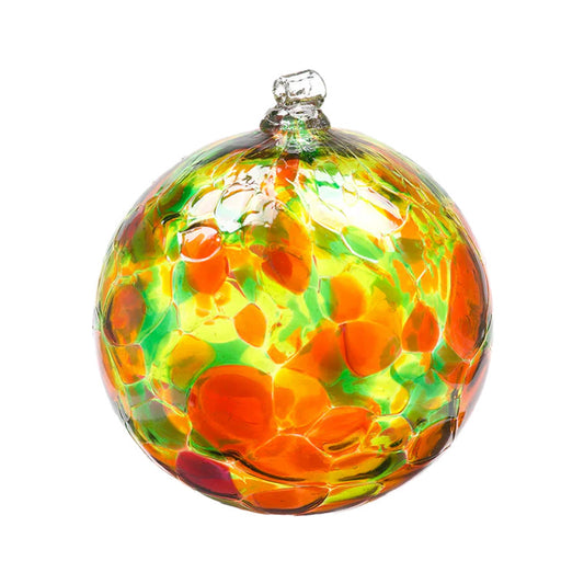 Autumn Leaves Glass Calico Ornament