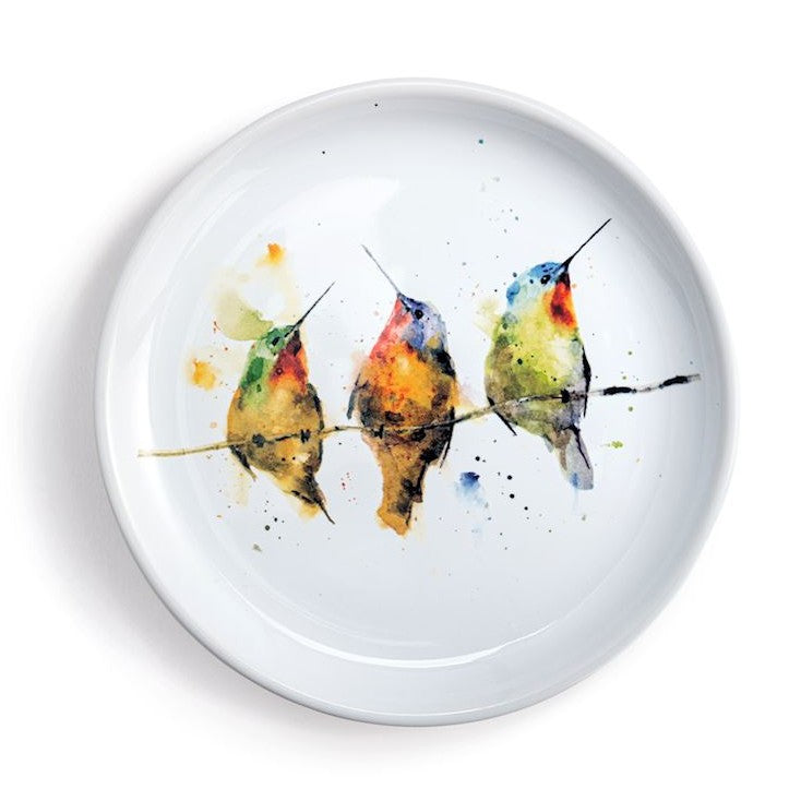 Golden Hummers on a Wire Appetizer Plate